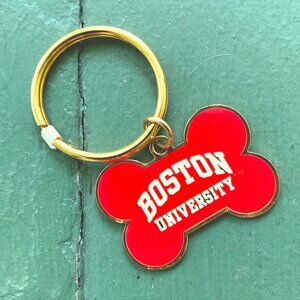 Boston University Dogbone Key Ring NWT